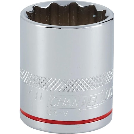 Channellock 1/2 In. Drive 1 In. 12-Point Shallow Standard Socket 333174